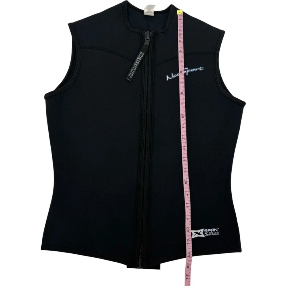 NeoSport Large Wetsuit Vest Black 2.5mm X-SPAN Full Zip Sleeveless‎ Scuba Unisex